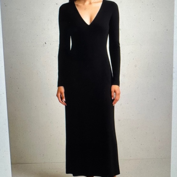 Ralph Lauren Black Jersey Maxi Dress Size Small - Picture 1 of 8